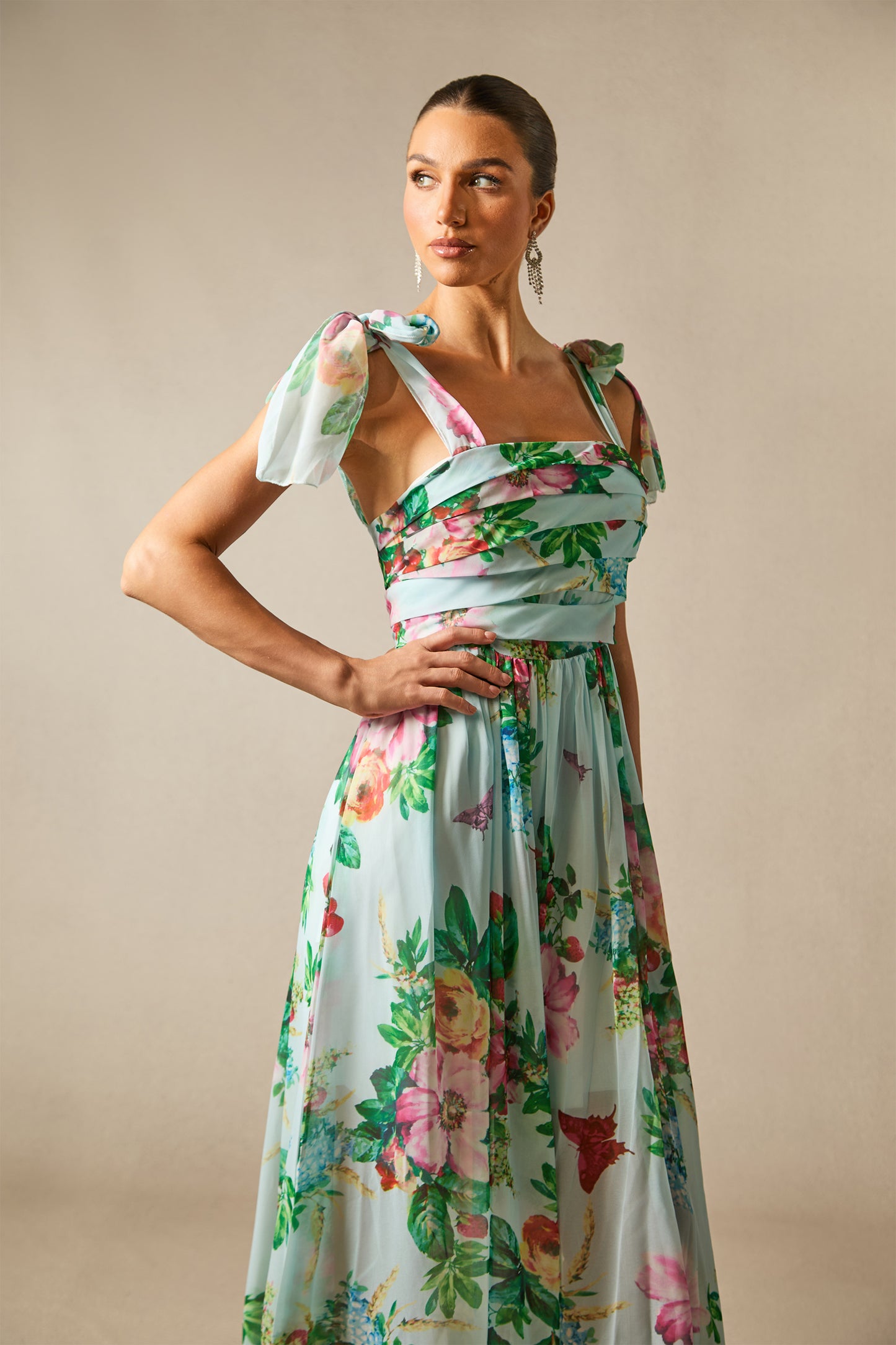 Alison™ - Blumiges Abendkleid